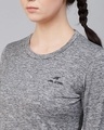 Shop Women's Grey Slim Fit T-shirt-Full