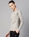 Shop Women Grey Slim Fit Sweatshirt-Design