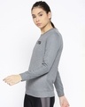 Shop Women Grey Slim Fit Sweatshirt-Design