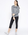 Shop Women Grey Slim Fit Sweatshirt