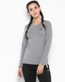 Shop Women's Grey Slim Fit T-shirt-Front