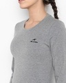 Shop Women's Grey Slim Fit T-shirt-Full