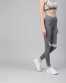 Shop Women Grey Solid Training Tights-Design