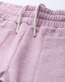 Shop Women Lavender Slim Fit Solid Knitted Track Pants-Full