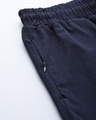 Shop Women Navy Blue Slim Fit Solid Knitted Track Pants