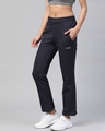 Shop Women Navy Blue Solid Track Pants-Design