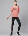 Shop Women's Pink Printed Slim Fit T-shirt