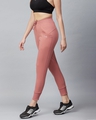 Shop Women Peach Coloured Slim Fit Solid Cropped Track Pants-Design