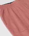 Shop Women Peach Coloured Slim Fit Solid Cropped Track Pants-Full