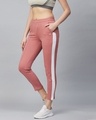 Shop Women Peach Coloured Solid Track Pants-Design