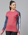 Shop Women Red Slim Fit Sweatshirt-Front