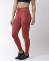 Shop Women Rust Red Solid Tights-Design