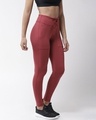 Shop Women Rust Red Solid Tights