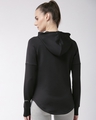 Shop Women's Black Hooded Slim Fit Jacket-Design