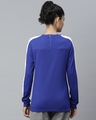 Shop Women's Blue Self Design Slim Fit Sweatshirt-Design