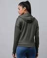 Shop Women's Charcoal Grey Hooded Training Slim Fit Jacket-Design