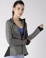 Shop Women's Charcoal Grey Sporty Slim Fit Jacket-Full