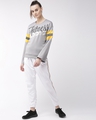 Shop Women's Grey Black Printed Slim Fit Sweatshirt