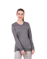 Shop Women's Grey Slim Fit Sweatshirt-Front