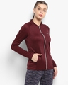 Shop Women's Maroon Slim Fit Jacket-Full