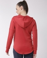 Shop Women's Red Hooded Slim Fit Jacket-Design