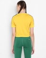 Shop Women's Yellow Black Round Neck Applique Slim Fit Sweatshirt-Design