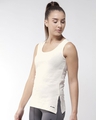 Shop Women White Slim Fit Top-Design