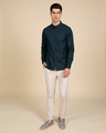 Shop Alice Blue Slim Fit Oxford Full Sleeve Shirt-Full