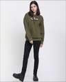 Shop Women's Olive All Day Every Day Graphic Printed Oversized Hoodie-Design