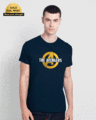 Shop All The Avengers Half Sleeve T-Shirt (AVL) (GOLD PRINT)-Front