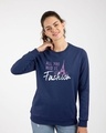 Shop All You Need Is Fashion Fleece Light Sweatshirts-Front