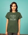 Shop Allergic To Bullshit Boyfriend T-Shirt-Front