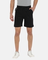 Shop Fresco Slim Fit Cotton Knitted Shorts-Front