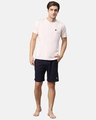 Shop Fresco Slim Fit Cotton Knitted Shorts-Full