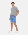 Shop Fresco Slim Fit Cotton Knitted Shorts-Full