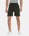Shop Fresco Slim Fit Cotton Knitted Shorts-Front
