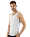 Shop Pack of 3 Men's Fresco Slim Fit Cotton Vest-Design