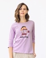 Shop Almost Ready Shinchan Round Neck 3/4th Sleeve T-Shirt (SCL)-Front