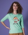 Shop Almost Ready Shinchan Round Neck 3/4th Sleeve T-Shirt (SCL)-Front