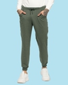 Shop Men's Green Casual Joggers-Front