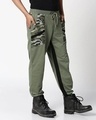 Shop Alpha Green Diagonal Pocket Jogger-Design