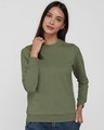 Shop Alpha Green Fleece Sweatshirt-Front