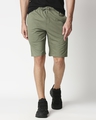 Shop Alpha Green Men's Casual Shorts-Front