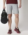 Shop Grey Melange Shorts-Front