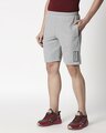 Shop Grey Melange Shorts-Design