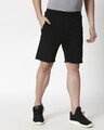 Shop Jet Black Shorts-Front