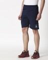 Shop Navy Taffeta Shorts-Design
