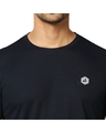 Shop Printed Men Round Neck Navy T Shirt
