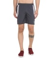 Shop Solid Men Dark Grey Basic Shorts-Front