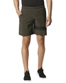 Shop Solid Men Olive Regular Shorts-Front